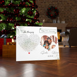 Lyrics -- Sandra & Hubert 12-18-81 -- Canvas 24x30 -- Printify