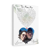 Lyrics Song -- Canvas 12"X16" -- Brandi & Lawrence