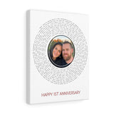 Song Record -- Canvas 11"X14" -- Bryan & Rocio