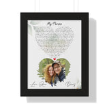 Lyrics Song -- Black framed poster/ 11"x14" -- Lori Ann & Danny