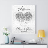 Lyrics -- Brian & Jessica 8-14-2021 -- Canvas 24x30 -- Printify