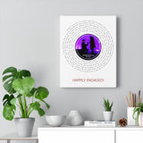 Song Record -- Canvas 11"X14" -- Jenna & Faisal