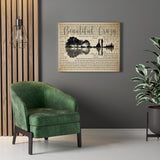 Lyrics -- Beautiful crazy -- 5 -- Canvas 24x30 -- Printify