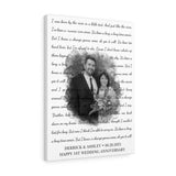 Lyrics -- Derrick & Ashley 06.26.2021 -- Canvas 18x24 -- Printify
