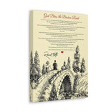 Lyrics Song -- Canvas 12"X16" -- GOD BLESS THE BROKEN ROAD (RASCAL FLATTS)