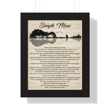 Black Framed 11x14 Printify - Simple Man - Design 2