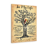 in My Life Lyrics -- Canvas 24"x30" -- 16