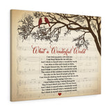 Music Song Lyrics -- Canvas  24"x30" --  What A Wonderful World
