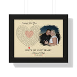 Lyrics -- Stacey and Floyd 11/20/2020 -- Black framed 11x14 -- Printify
