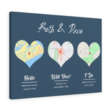 Love Anniversary Print -- Canvas 18"X24" -- Beth & Dave