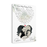 Lyrics -- Oscar & Desiree 10-23-2021 -- Canvas 18x24 -- Printify