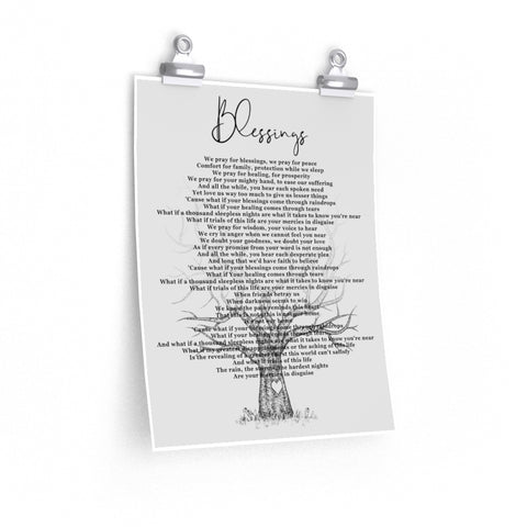 Lyrics -- Blessings -- 11x14 -- Printify