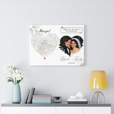 Lyrics -- Karina & Robert -- Canvas 18x24 -- Printify