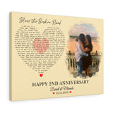 Lyrics -- Darrell & Miranda 12.15.2019 -- Canvas 18x24 -- Printify