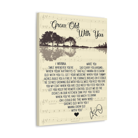 Canvas Gallery Wraps Printify 18x24 - Grow Old With You - Design 3