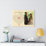 Lyrics -- Tyler & Cassie -- Canvas 18x24 -- Printify