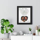 Lyrics -- Vernon & Jackie 10.21.20 -- Black framed 11x14 -- Printify