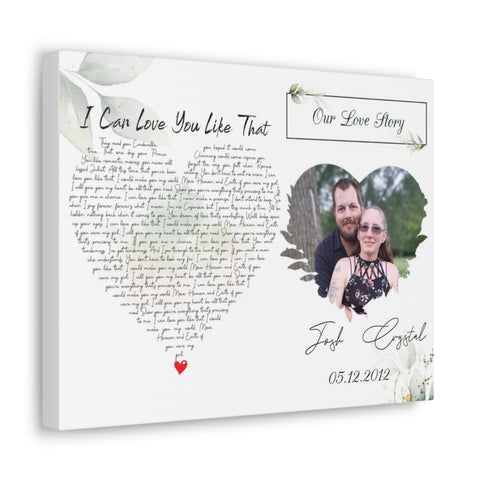 Canvas Gallery Wraps Printify 14x11 - I Can Love You Like That - Josh & Crystal 05/12/2012