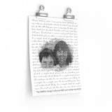 Lyrics -- The SIMPLE things in life are FREE and matter the MOST. -- 9x11 -- Printify