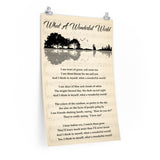 Lyrics -- What a wonderful world (Louis Armstrong) -- 20x30 -- Printify