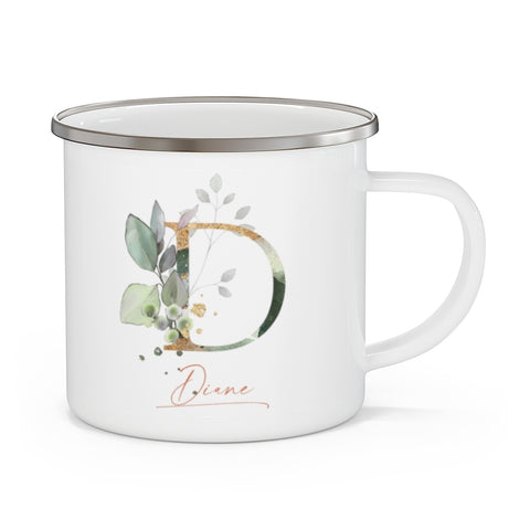 Enamel Mug -- Botanica and Gold Herbs -- Diane -- 12oz -- Printify