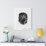 Lyrics --  Sean & Miranda 12.13.2020 -- Canvas 18x24 -- Printify