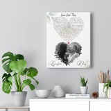 Lyrics Song -- Canvas 11"X14" -- Kjerstin & Riley