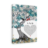 in My Life Lyrics -- Canvas 12"X16" -- 4