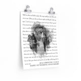 Lyrics Song -- poster/ 11''x14'' -- JD & Christine 8.28.21