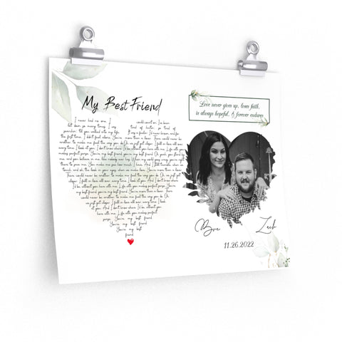 Printify Poster Matte 14x11 - My Best Friend Zach & Bre - 11-26-2022