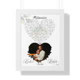 Music Lyrics Song -- White framed 12"x16" -- Robbie & Kandace