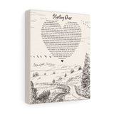 Country Music Song -- Canvas 8"x10" -- Denise & Kevin