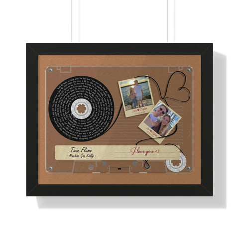Printify Black Framed 20x16 Poster - Twin Flame - Ari & Dylan 07.08.2022