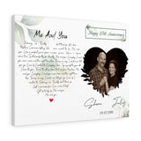 Music Lyrics Song -- Canvas  18"X24" -- Shane & Julie