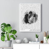 Lyrics Song -- Canvas  12"X16" -- Ray & Sarah