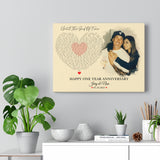 Lyrics Song -- Canvas  12"X16" -- Jerry & Nina
