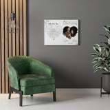 Music Lyrics Song -- Canvas  18"X24" -- Shane & Julie