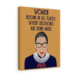 R.B.G Quote Canvas - Women belong  - 11x14 -- 1
