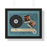 Cassette -- Crystal & Matt 10.13.2021 -- Black framed 16x20 -- Printify