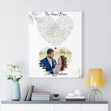 Lyrics -- The Jacksons est. 2021 -- Canvas 24x30 -- Printify