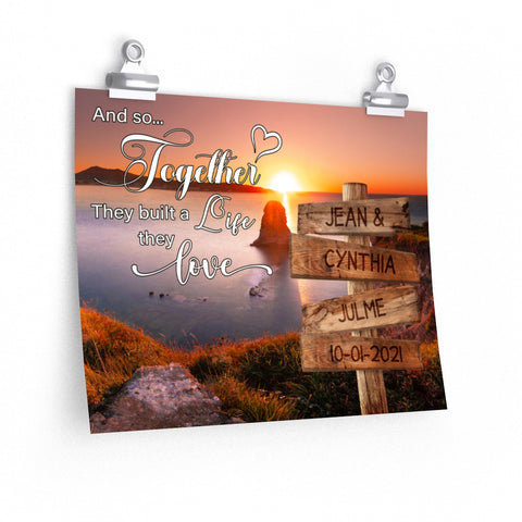 Street sign -- Jean & Cynthia Julme -- 11x14 -- Printify