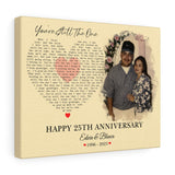 Lyrics -- Edwin & Blanca 1996-2021 -- Canvas 11x14 -- Printify