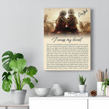 I Cross My Heart Lyrics -- Canvas 12"X16" -- 4