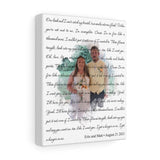 Lyrics Song -- Canvas 8"x10" -- Erin and Matt, August 21 2021
