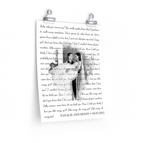 Printify Poster 11x14 - Natalie and Deion - Crazy Girl