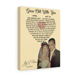 Lyrics -- Jay & Amie 7.27.2002 -- Canvas 11X14 -- PRINTIFY
