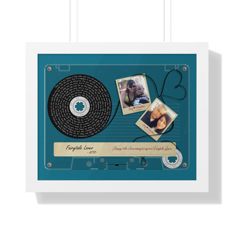 Cassette -- Rey & Claudine 11.05.1993 -- white framed 16x20 -- Printify