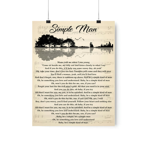 Printify Premium Matte 11x14 Poster - Simple Man - Design 2