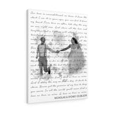 Music Song Lyrics -- Canvas 24"x30" -- Nicholas and Sydney