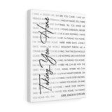 Lyrics -- Ash, Zach & Logan -- Canvas 12x16 -- Printify